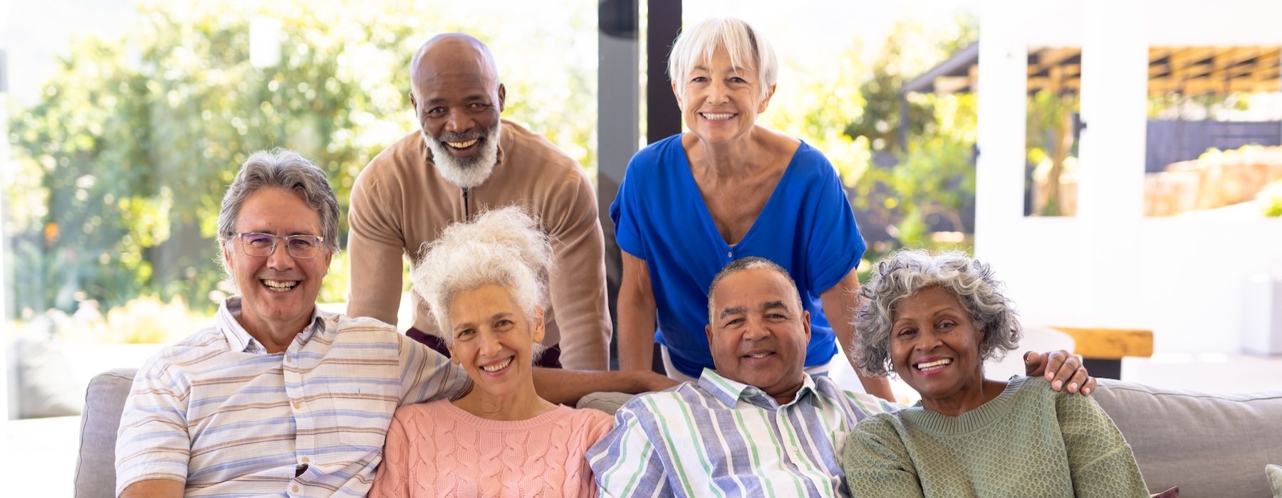 a group of people sitting on a couch